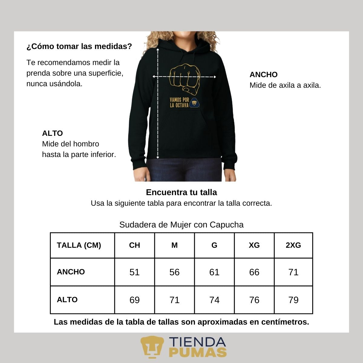 Sudadera Mujer Pumas UNAM puo