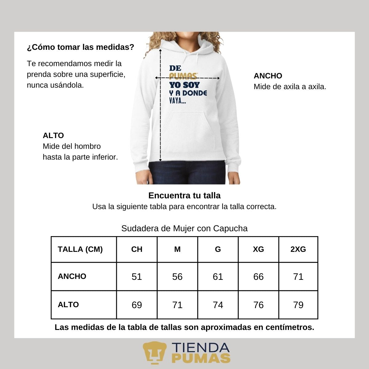 Sudadera Mujer Pumas UNAM voy