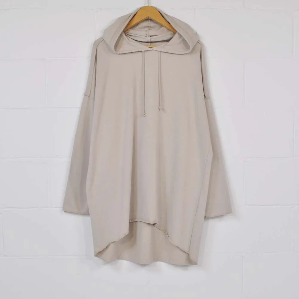 Sudadera oversize beige