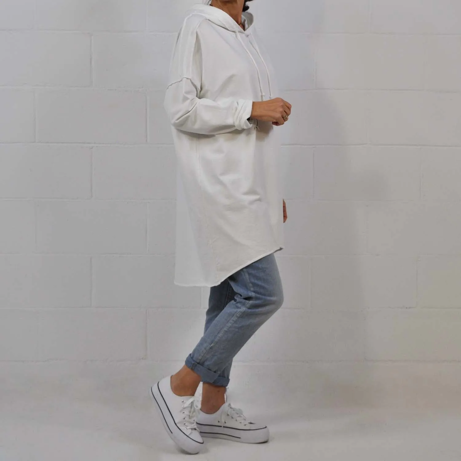 Sudadera oversize blanca