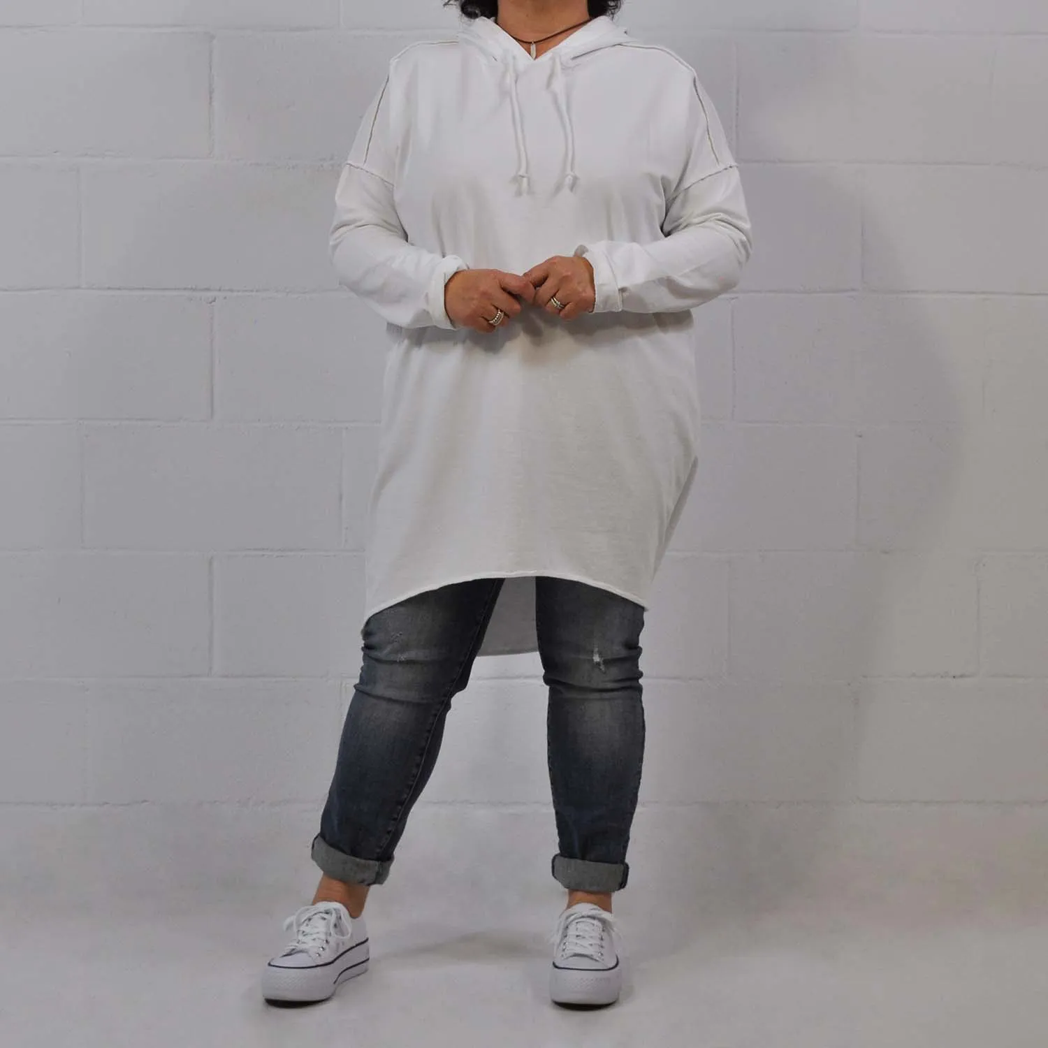 Sudadera oversize blanca