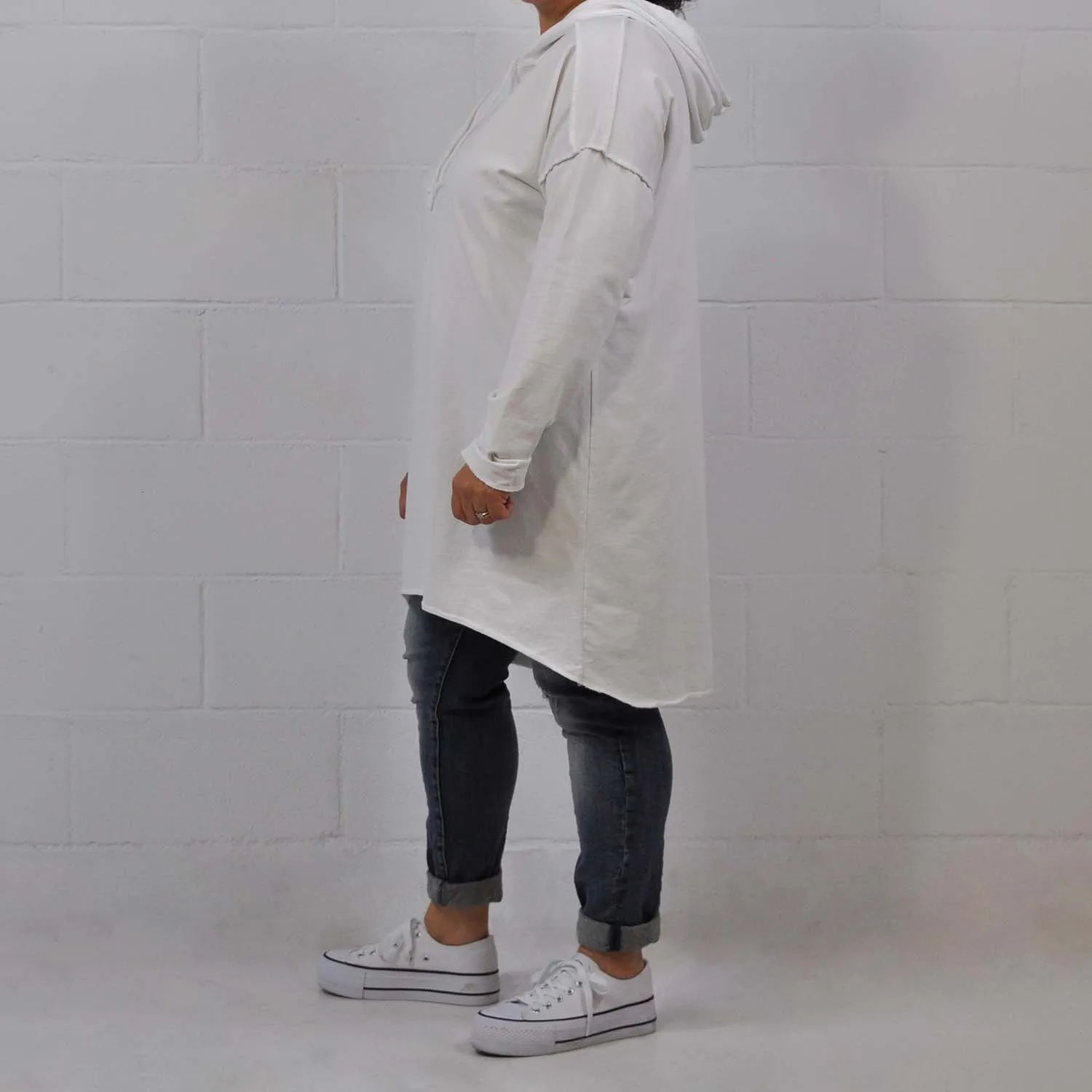 Sudadera oversize blanca