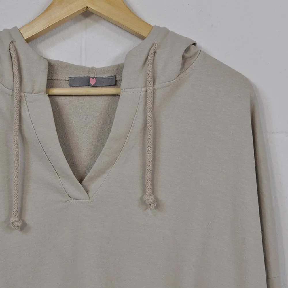 Sudadera pico beige