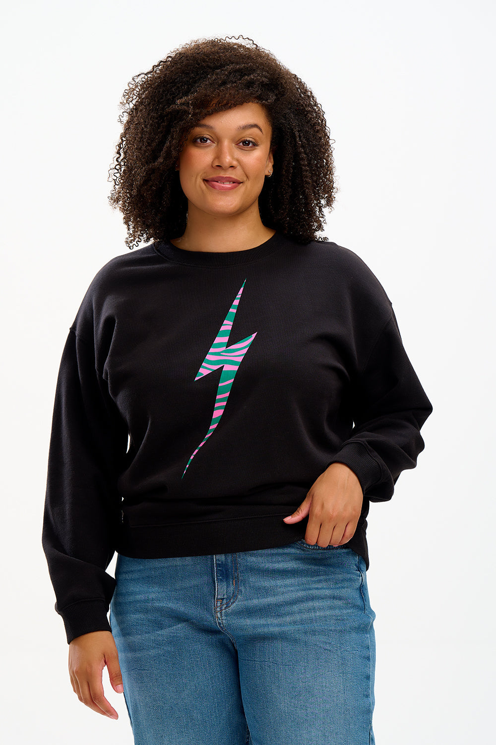 Sugarhill - Noah Sweatshirt -  Black Wild Lightning