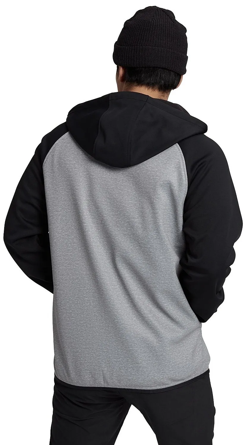 sweatshirt Burton Crown Weatherproof Fleece Zip - Gray Heather/True Black - men´s