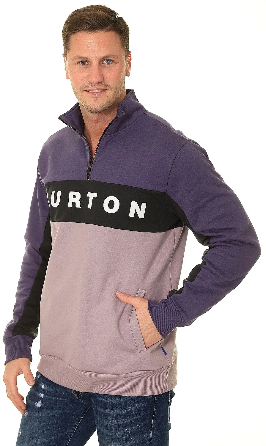 sweatshirt Burton Lowball Quarter-Zip Fleece - Violet Halo/Elderberry - men´s