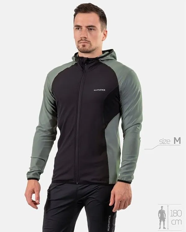 sweatshirt Klimatex Alaric Zip - Olive/Black - men´s