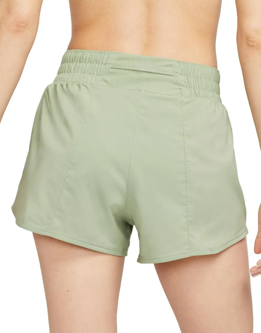 Women's Swoosh Brief Lined Running Shorts :Oil Green